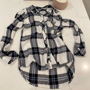 Rails Flannel Top - Hunter in White & Blue